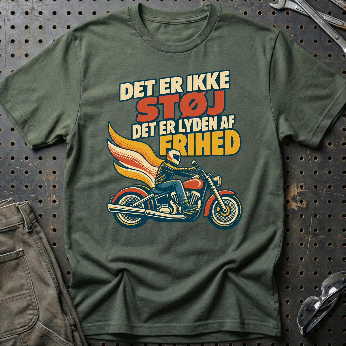 
Det er ikke støj det er lyden af frihed – Retro – Unisex T-Shirt – Grøn Militær