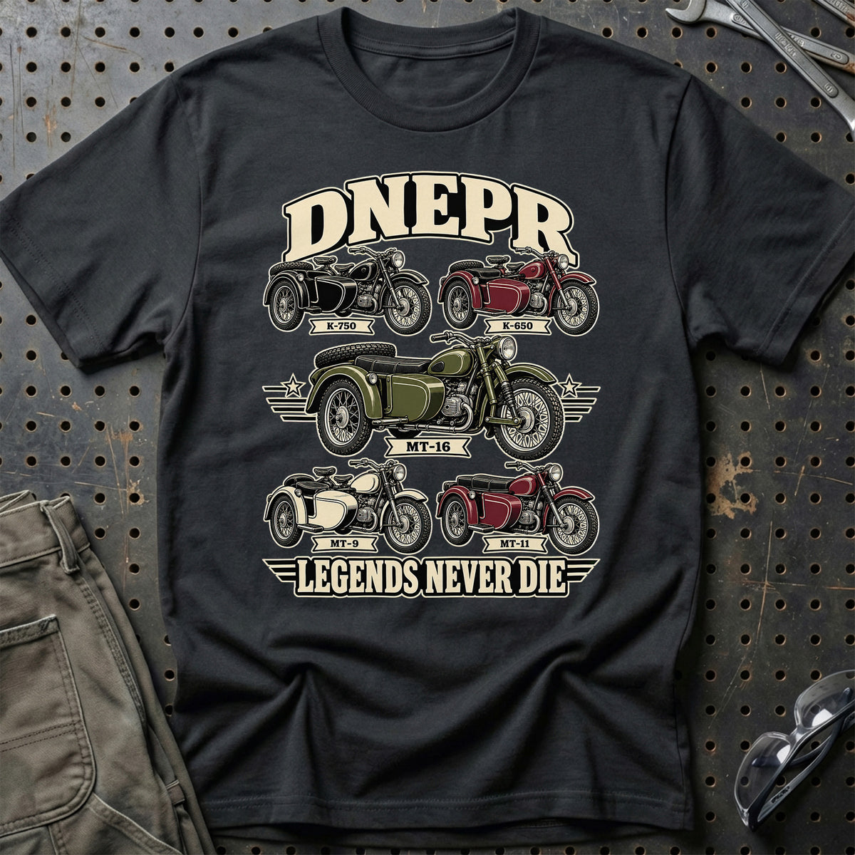 Dnepr Legends Never Die T-Shirt – Sort