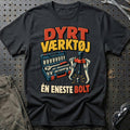 
Dyrt værktøj – Én eneste bolt – Tegneserie – Unisex T-Shirt med tryk foran, farve: Sort