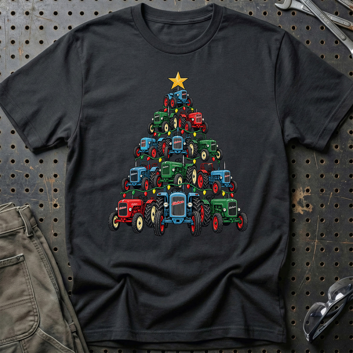 Eicher Juletræ T-Shirt – Sort