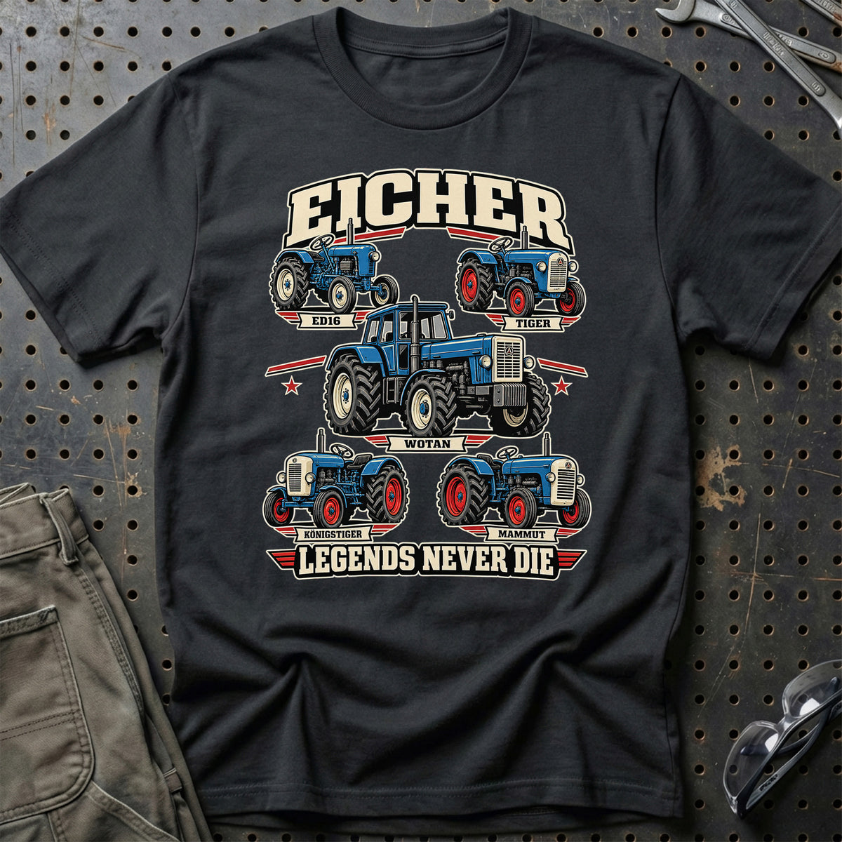 Eicher Legends Never Die T-Shirt – Sort
