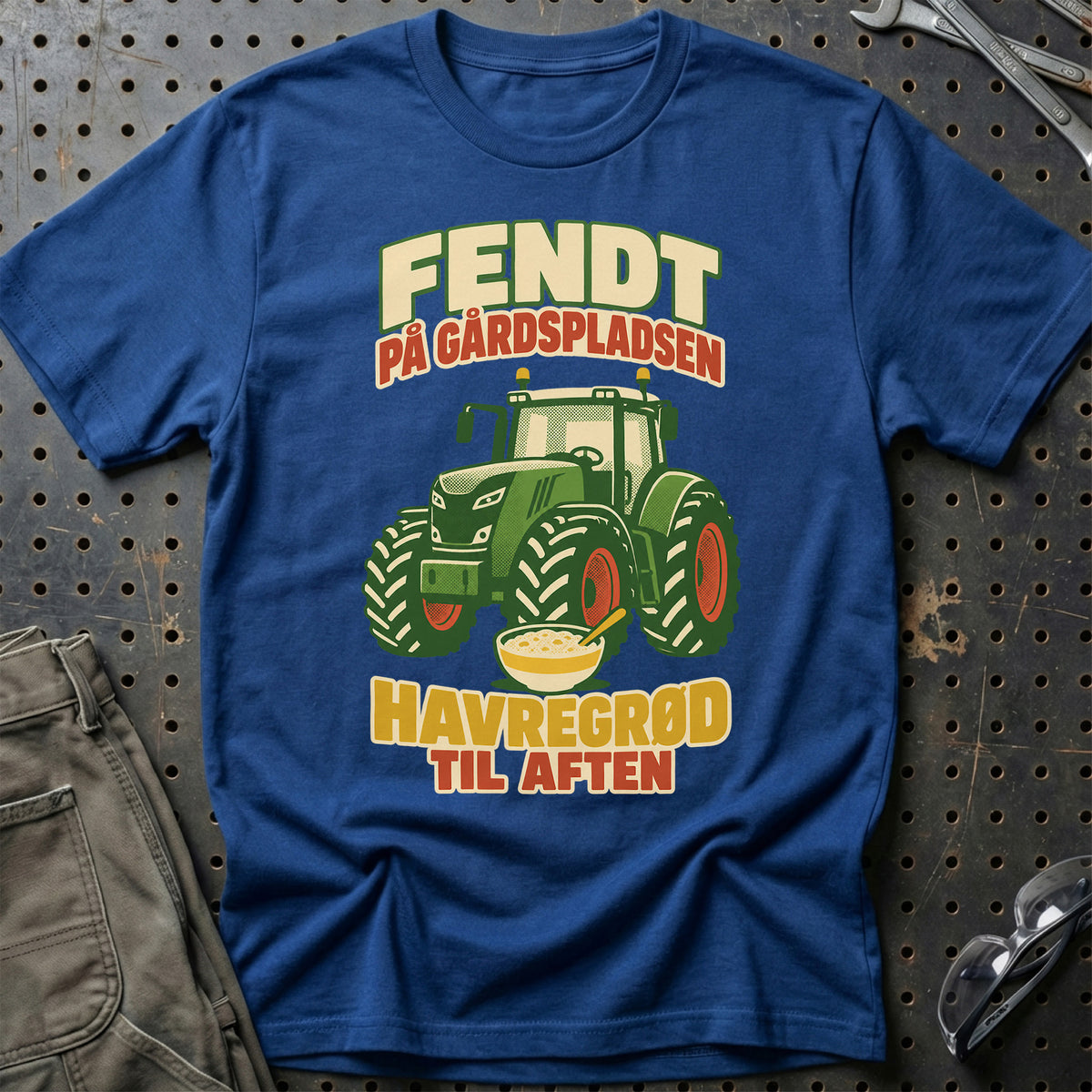 
Fendt på gårdspladsen havregrød til aften – Retro – Unisex T-Shirt – Blå Royal