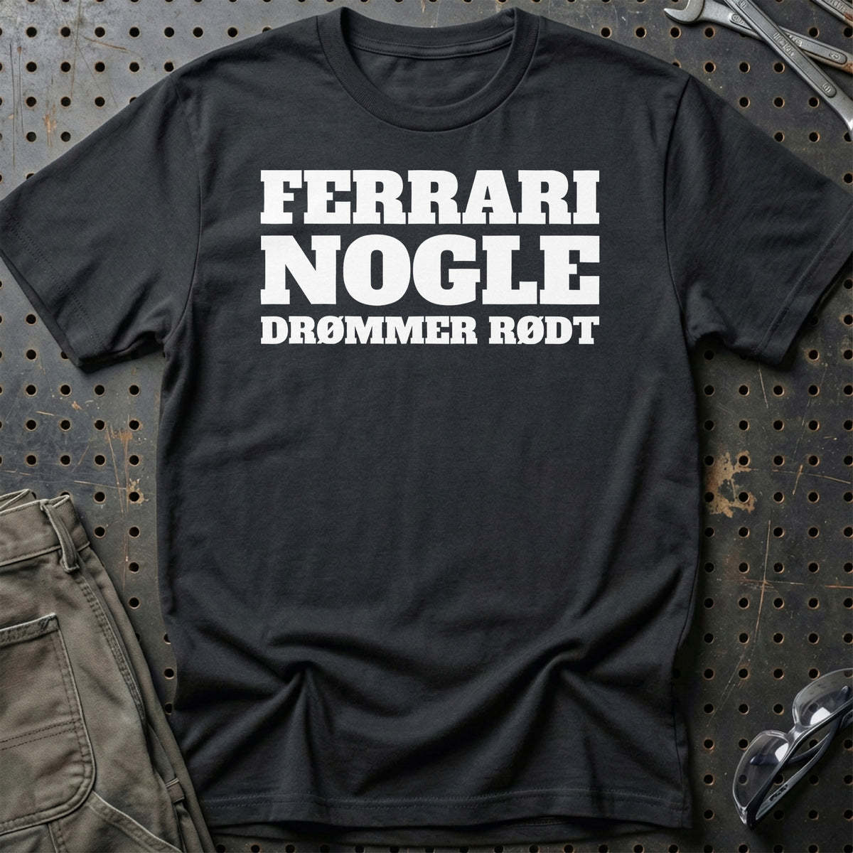 Ferrari – Nogle Drømmer Rødt T-Shirt – Sort
