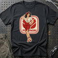 Fiatagri Retro Pinup T-Shirt – Sort
