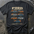 
Ford Mustang – Generations of Legends T-Shirt – Sort
