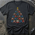 Ford Traktor Juletræ T-Shirt – Sort