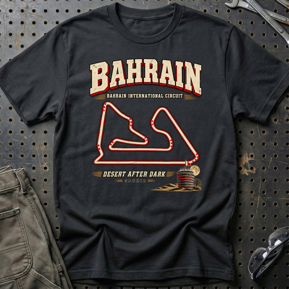
Formula 1 Bahrain – Desert After Dark Unisex T-Shirt – Sort