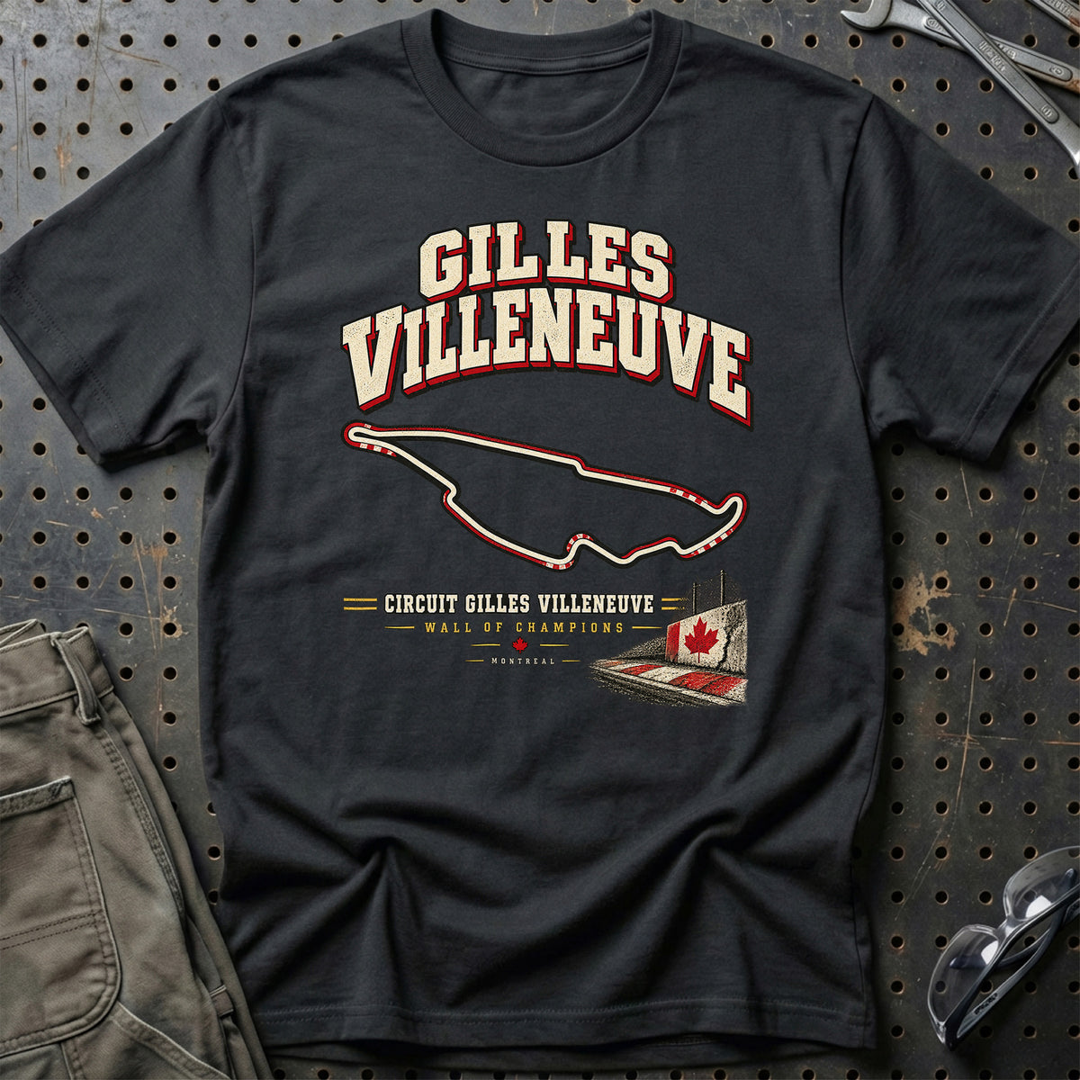 
Formula 1 Gilles Villeneuve – Wall of Champions Unisex T-Shirt – Sort