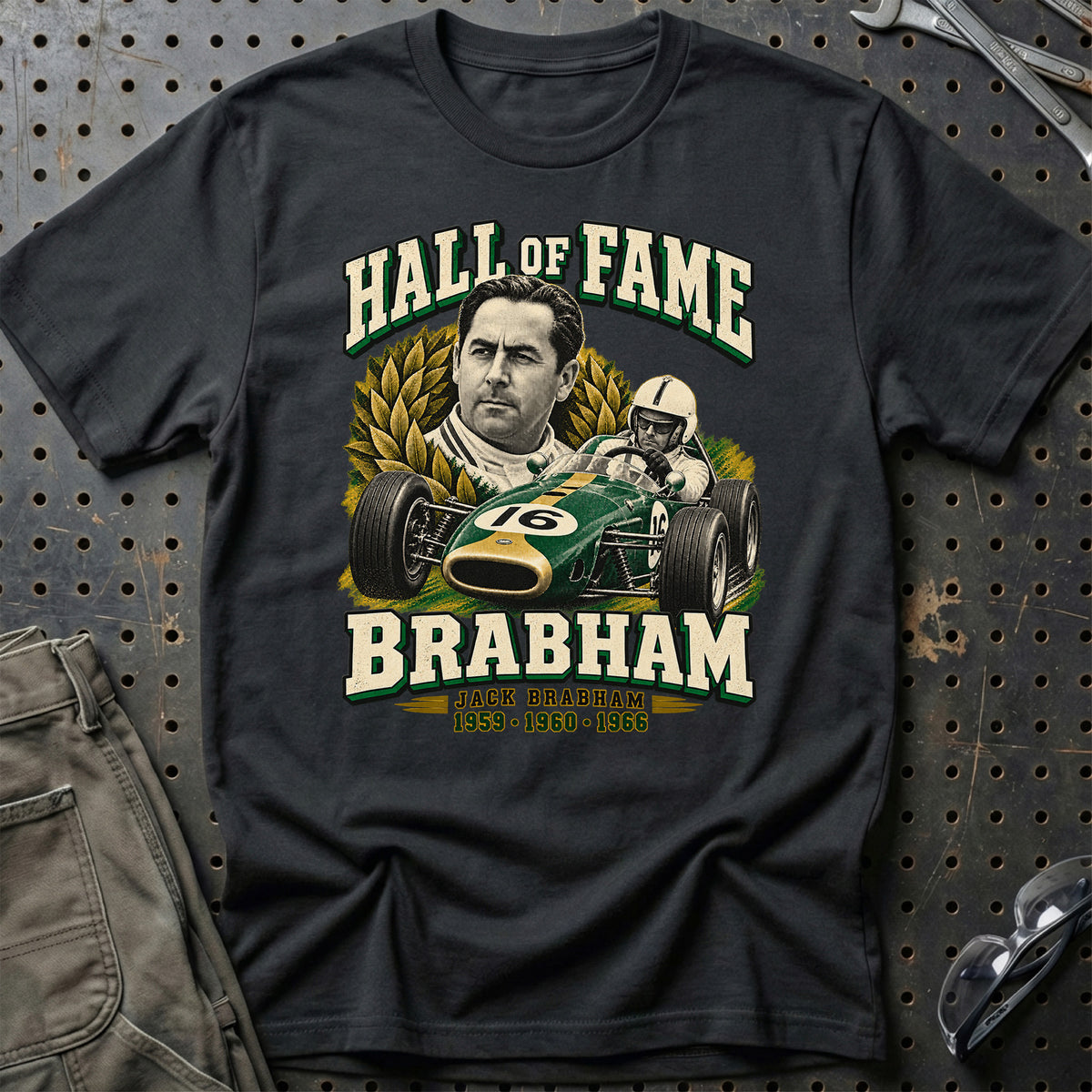 
Formula 1 Jack Brabham – Hall of Fame Unisex T-Shirt – Sort