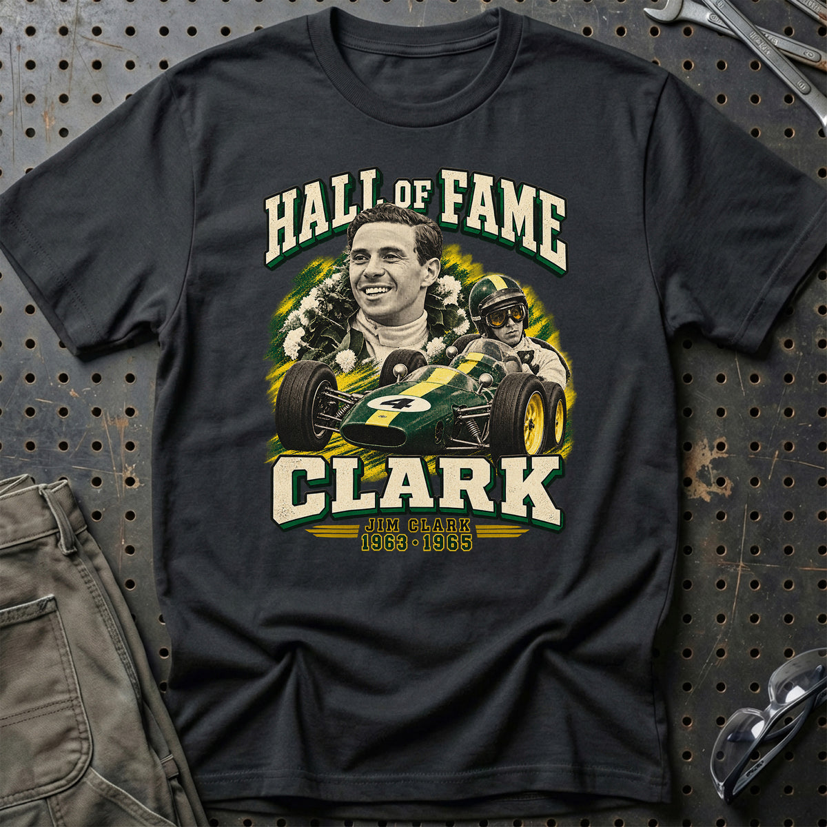 
Formula 1 Jim Clark – Hall of Fame Unisex T-Shirt – Sort