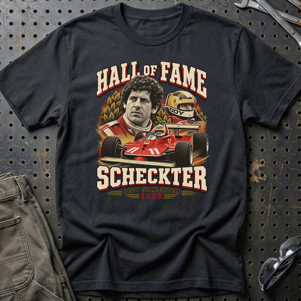 
Formula 1 Jody Scheckter – Hall of Fame Unisex T-Shirt – Sort