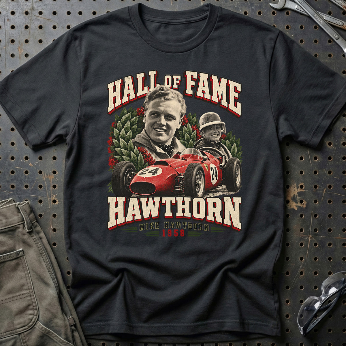 
Formula 1 Mike Hawthorn – Hall of Fame Unisex T-Shirt – Sort