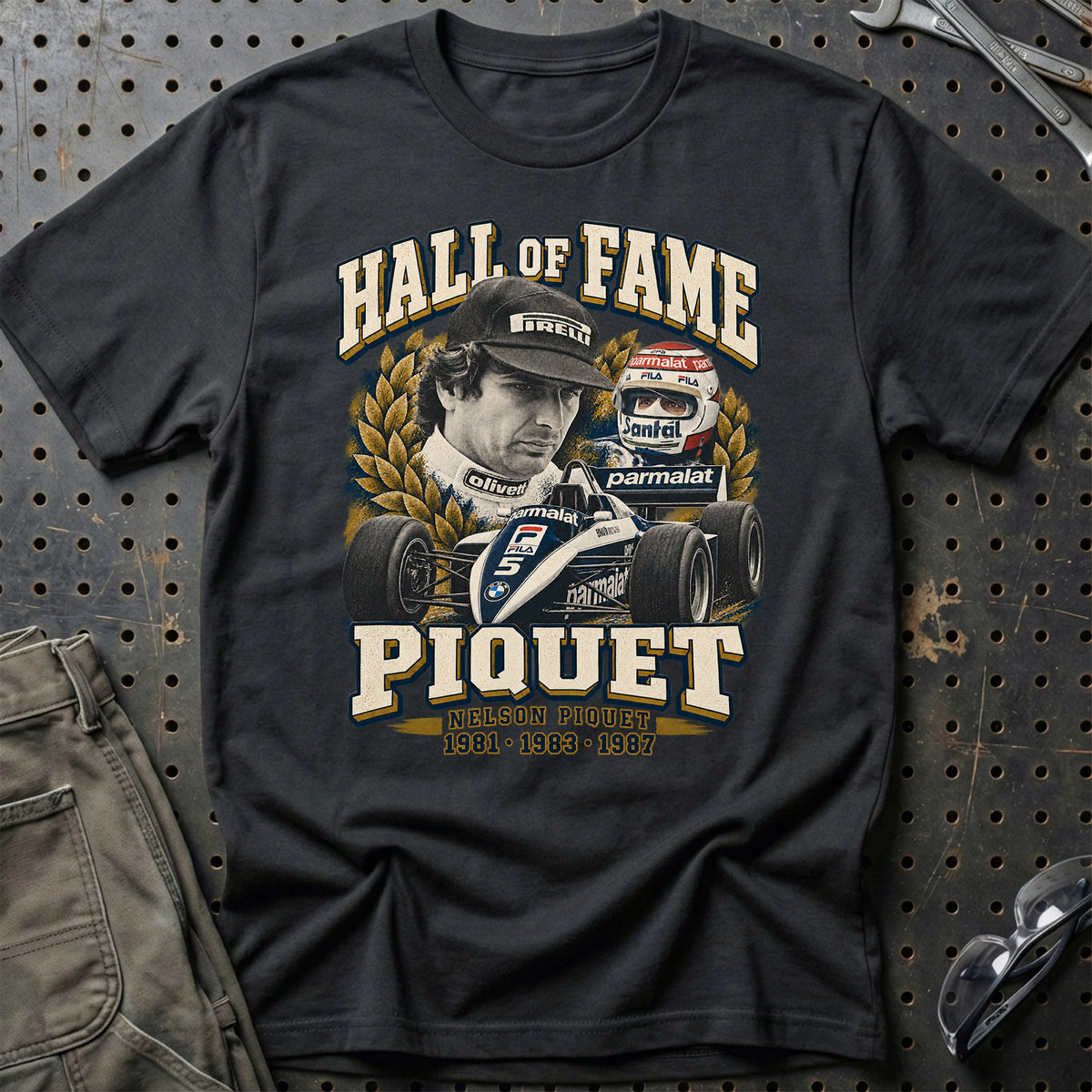 
Formula 1 Nelson Piquet – Hall of Fame Unisex T-Shirt – Sort