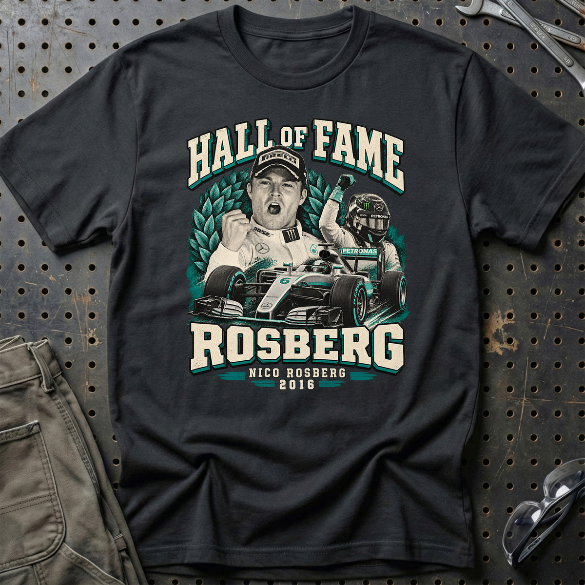 
Formula 1 Nico Rosberg – Hall of Fame Unisex T-Shirt – Sort