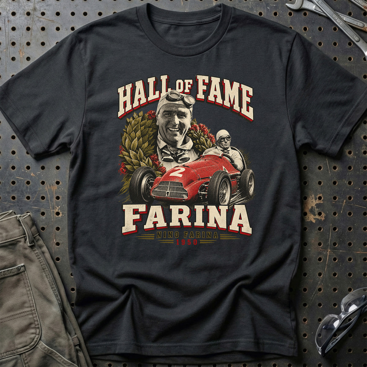 
Formula 1 Nino Farina – Hall of Fame Unisex T-Shirt – Sort