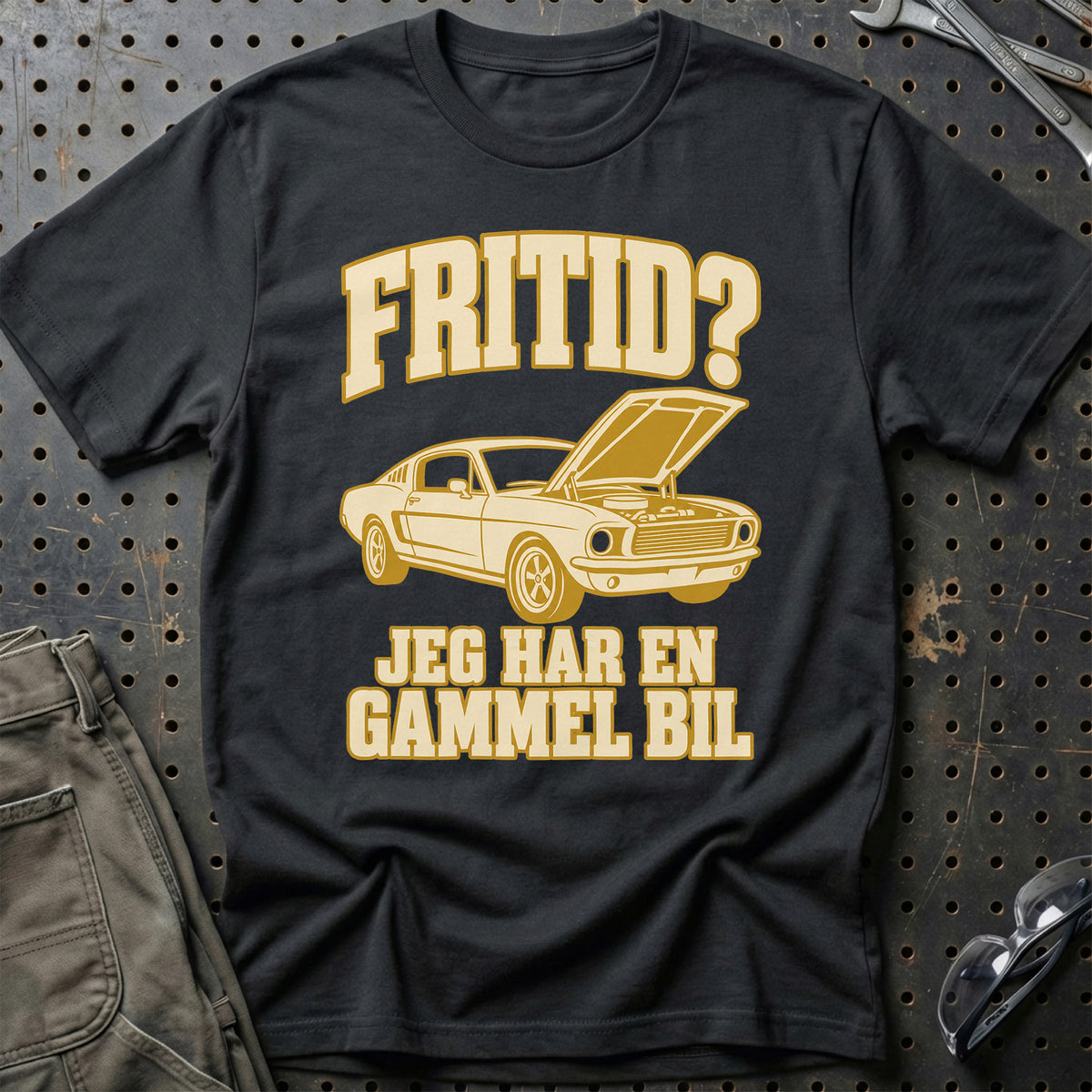 Fritid jeg har en gammel bil T-Shirt – Sort