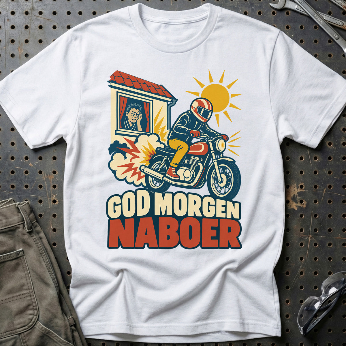 
God morgen naboer – Retro – Unisex T-Shirt – Hvid