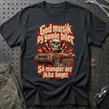 God musik og gamle biler – Så mangler der ikke noget – Rock T-Shirt – Sort