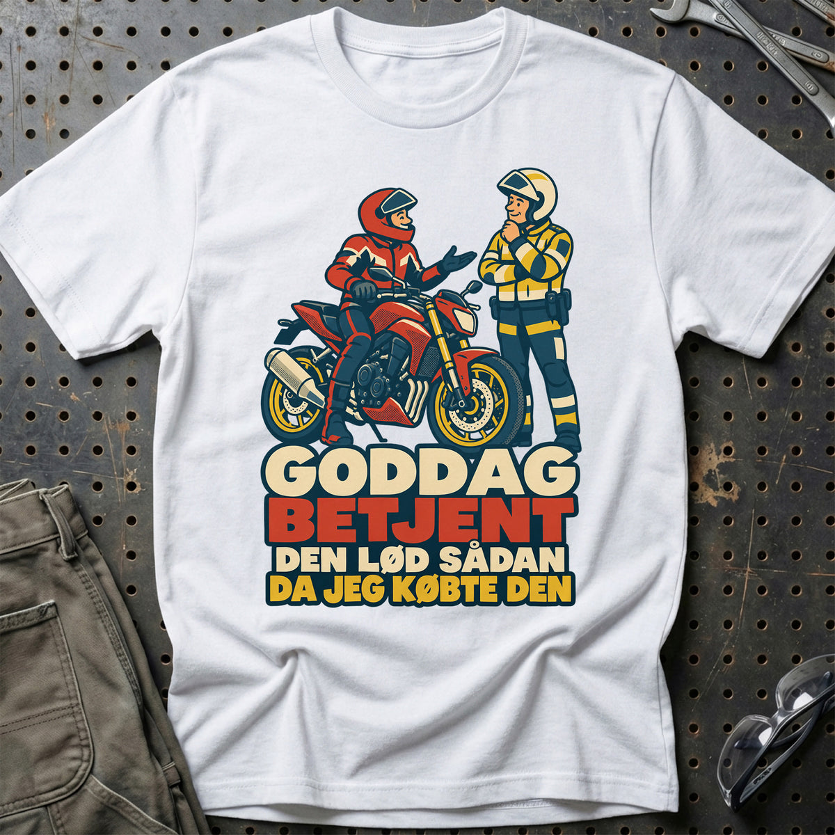 
Goddag betjent den lød sådan da jeg købte den – Retro – Unisex T-Shirt – Hvid