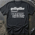
Golfspiller – Ordbog – Unisex T-Shirt – Sort