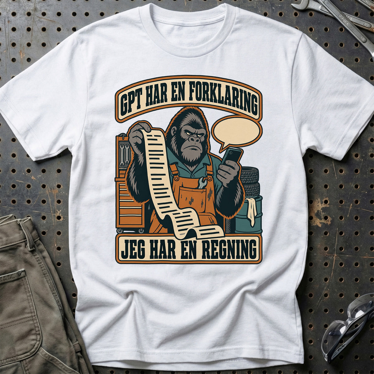 GPT har en forklaring – Jeg har en regning T-Shirt – Hvid