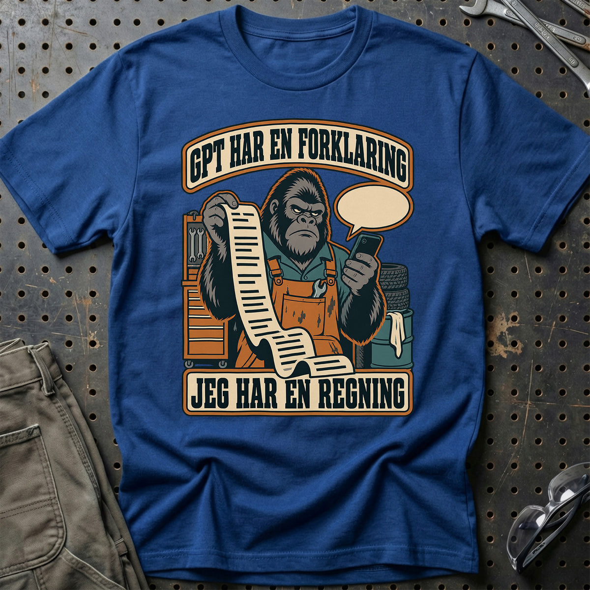 GPT har en forklaring – Jeg har en regning T-Shirt – Blå Royal