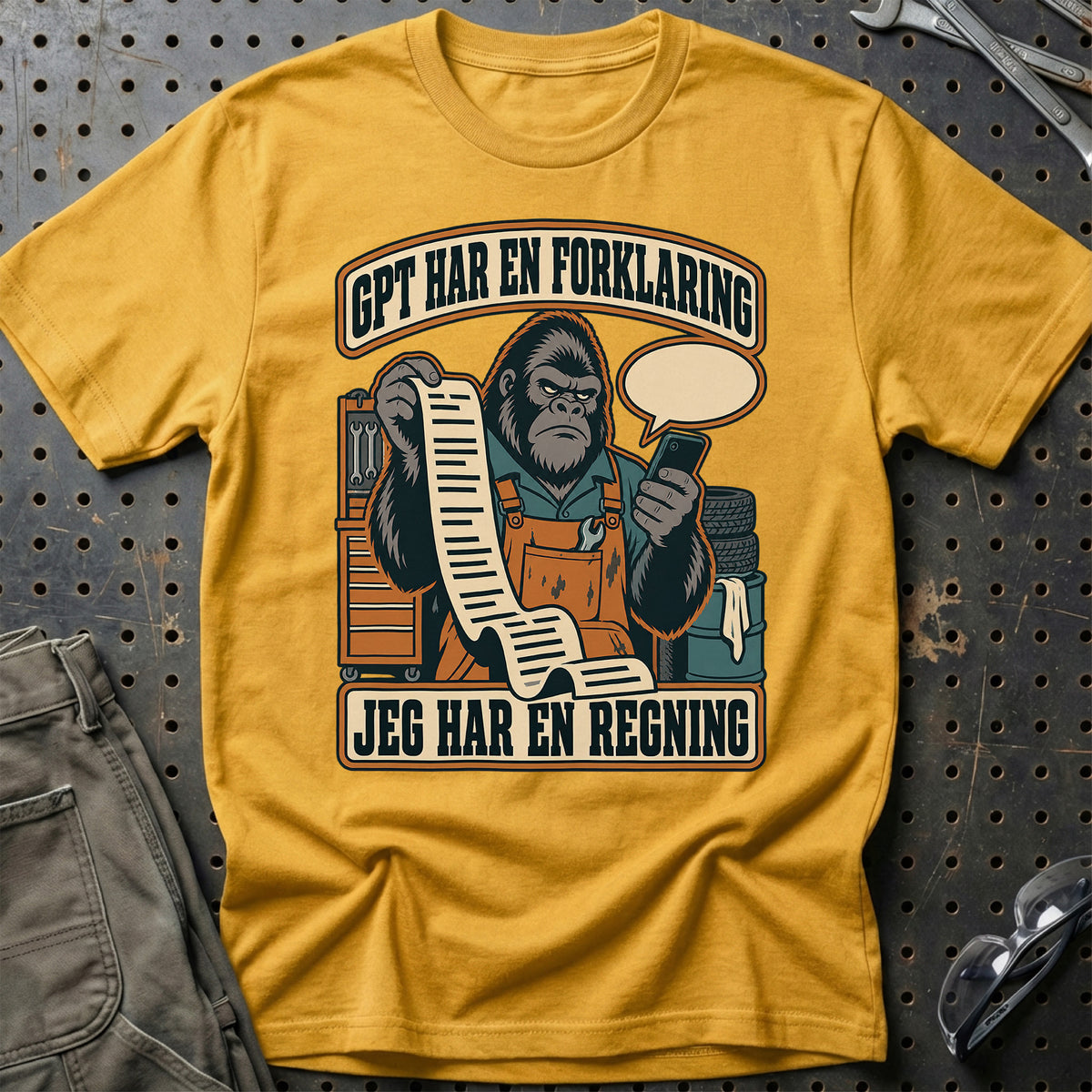 GPT har en forklaring – Jeg har en regning T-Shirt – Guld