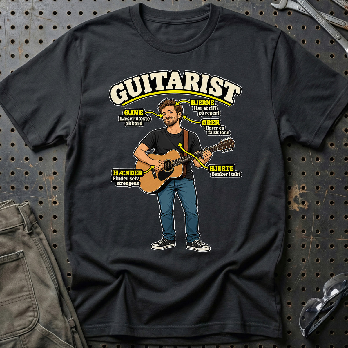 
Guitarist – Anatomi – Mand – Unisex T-Shirt – Sort