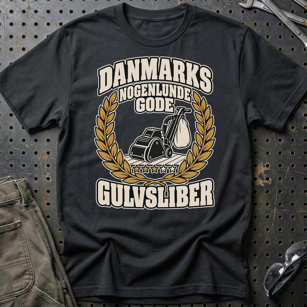 Gulvsliber – Danmarks Nogenlunde Gode T-Shirt – Sort