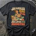 
Hækler – Jeg hækler ikke fejl jeg laver nye mønstre – Unisex T-Shirt med tryk foran, farve: Sort