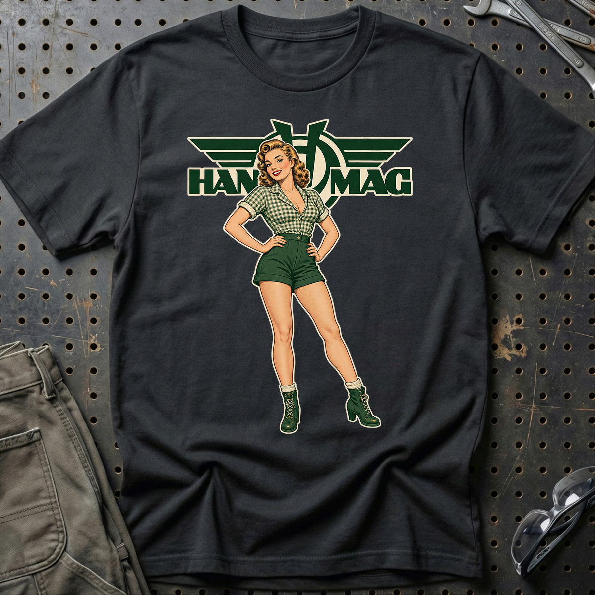 Hanomag Retro Pinup T-Shirt – Sort