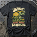 
Haveentusiast – Ukrudt er også grønt jeg er meget bæredygtig – Unisex T-Shirt med tryk foran, farve: Sort