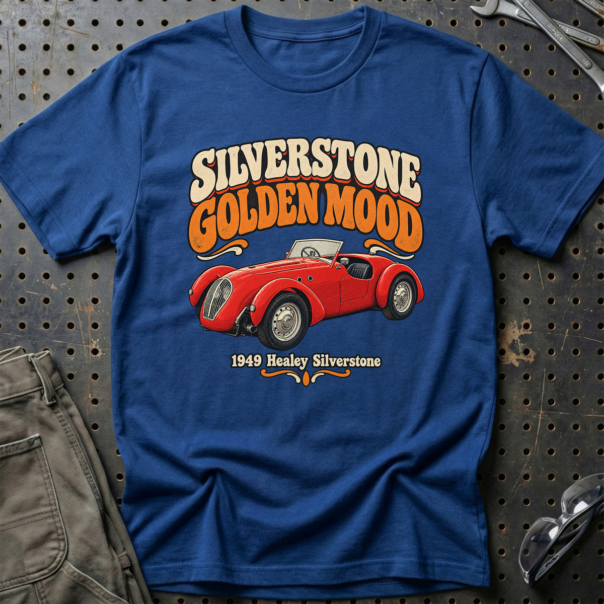 
Healey Silverstone 1949 – Silverstone Golden Mood T-Shirt – Blå Royal
