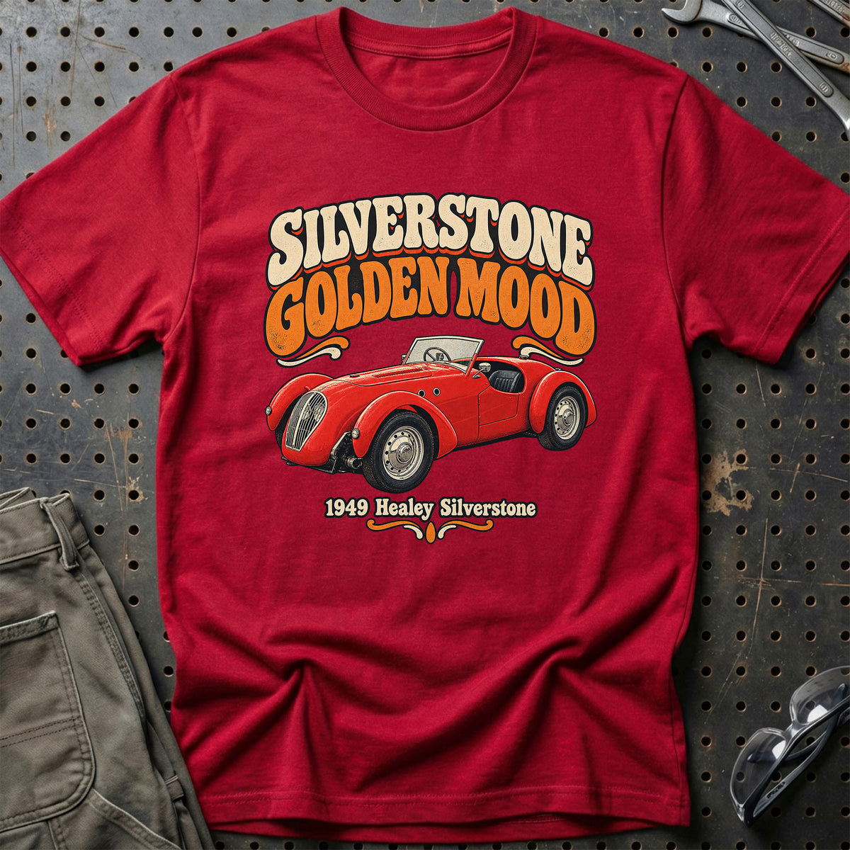 
Healey Silverstone 1949 – Silverstone Golden Mood T-Shirt – Rød