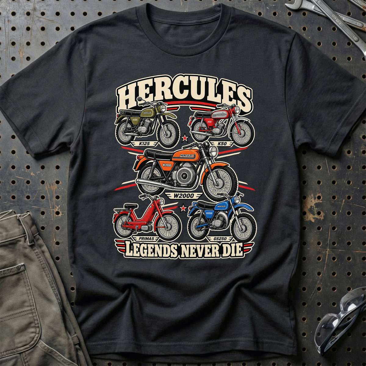 Hercules Legends Never Die T-Shirt – Sort