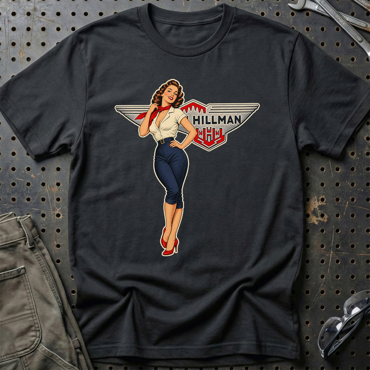 Hillman Retro Pinup T-Shirt – Sort