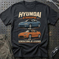 
Hyundai Coupé – Generations of Legends T-Shirt – Sort