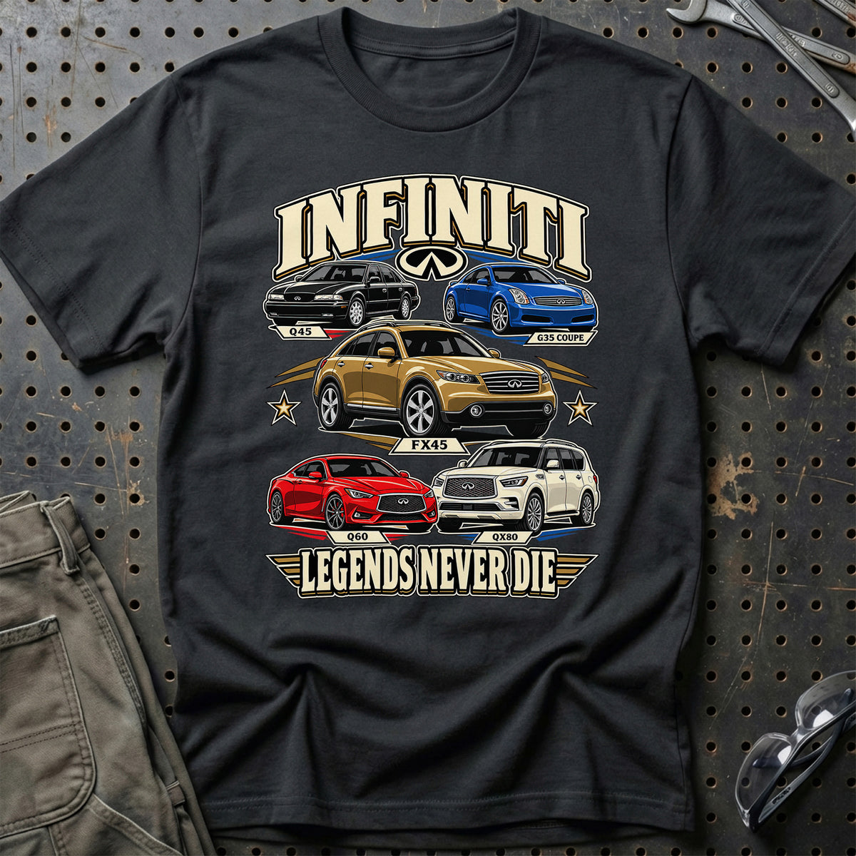 Infiniti Legends Never Die T-Shirt – Sort