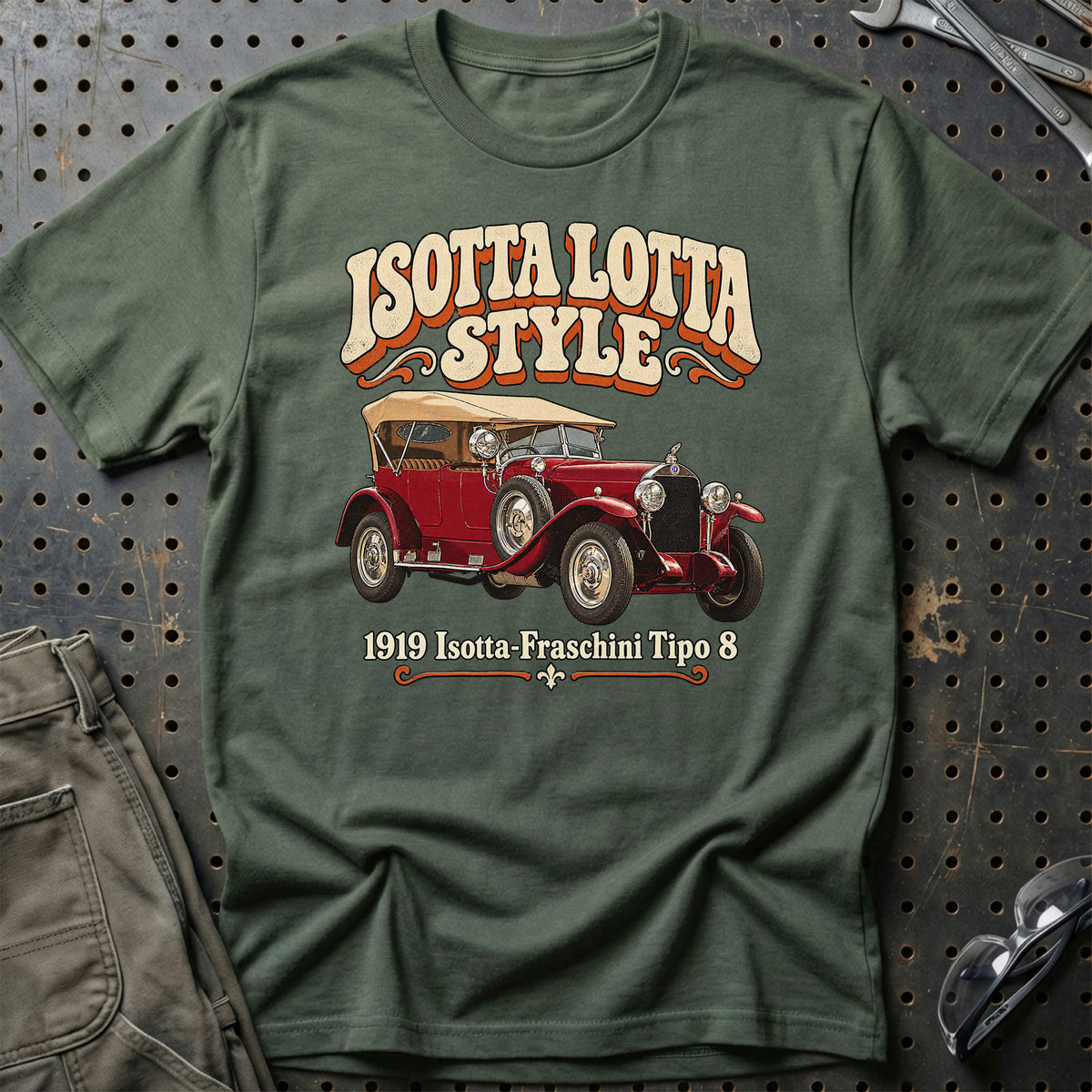 
Isotta-Fraschini Tipo 8 1919 – Isotta Lotta Style T-Shirt – Grøn Militær