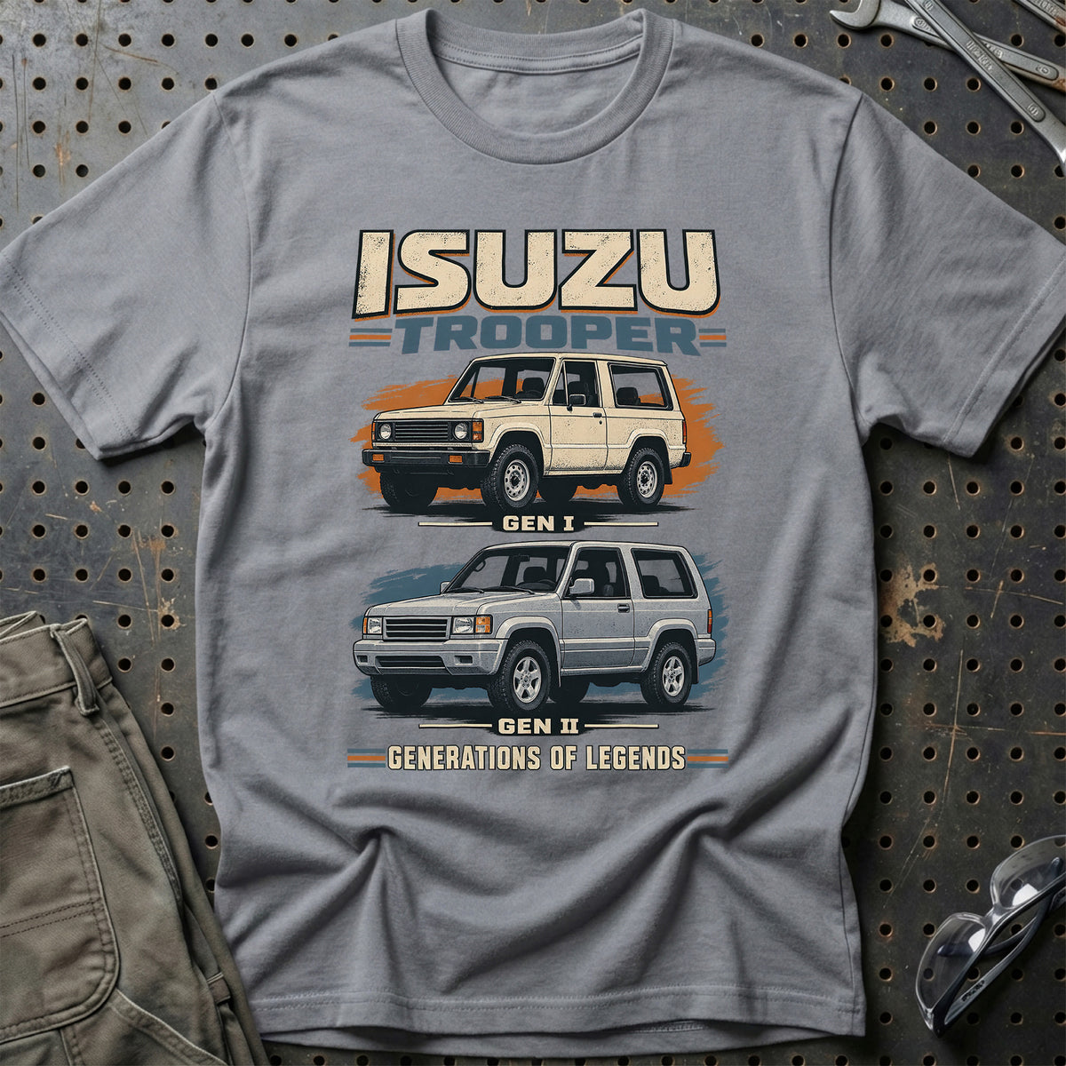 
Isuzu Trooper – Generations of Legends T-Shirt – Grå Sport