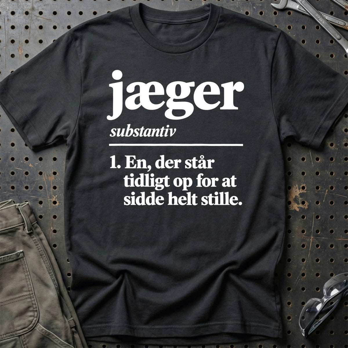 
Jæger – Ordbog – Unisex T-Shirt – Sort