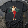 Jaguar Retro Pinup T-Shirt – Sort