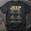 
Jeep Wrangler – Generations of Legends T-Shirt – Sort