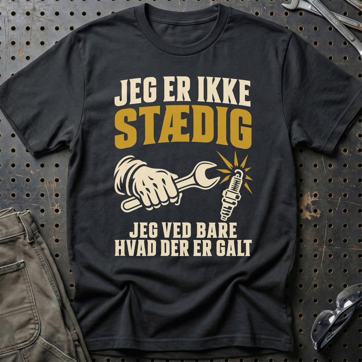 Jeg er ikke stædig jeg ved bare hvad der er galt T-Shirt – Sort