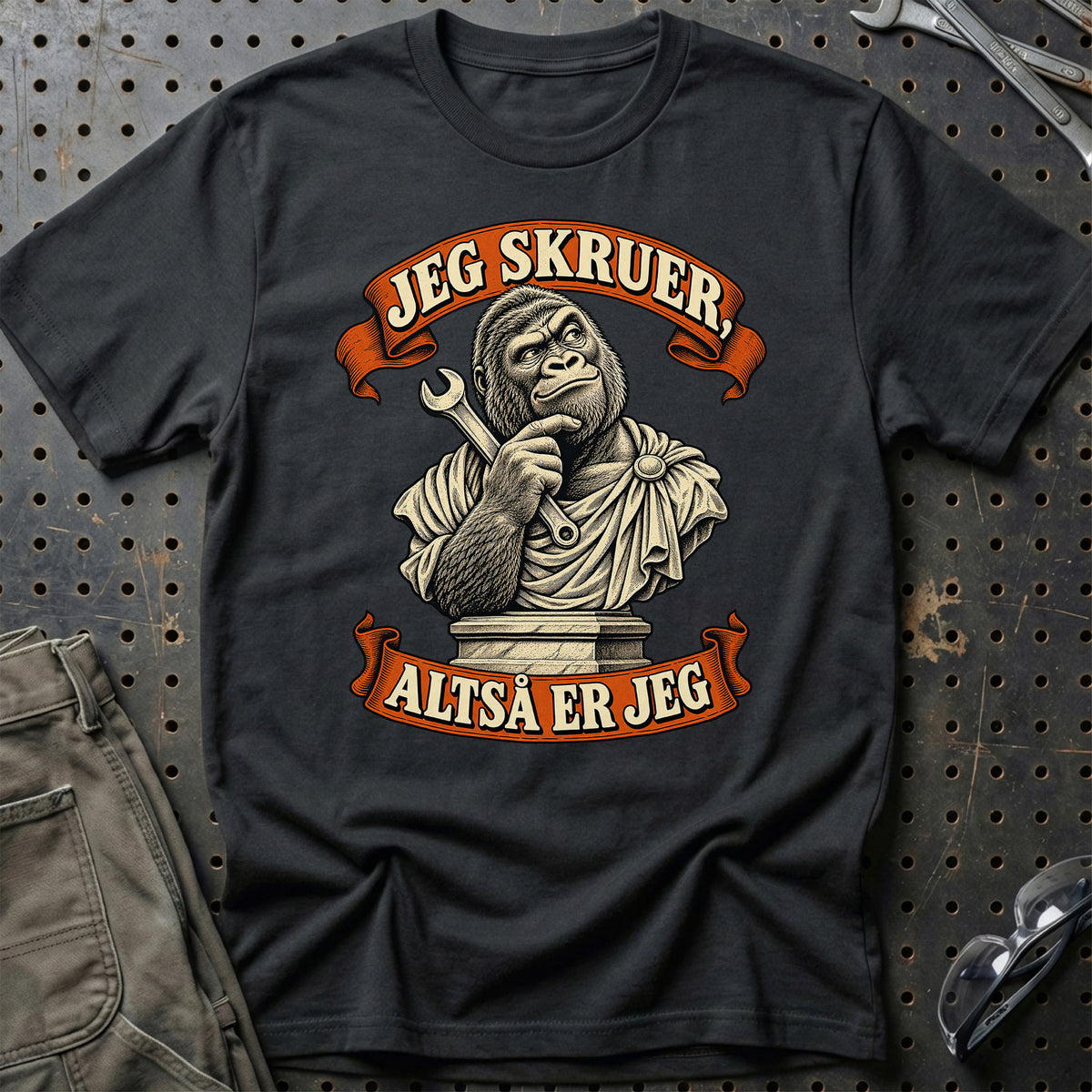 Jeg skruer, altså er jeg T-Shirt – Sort