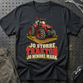 
Jo større traktor jo mindre mark – Illustration – Unisex T-Shirt – Sort