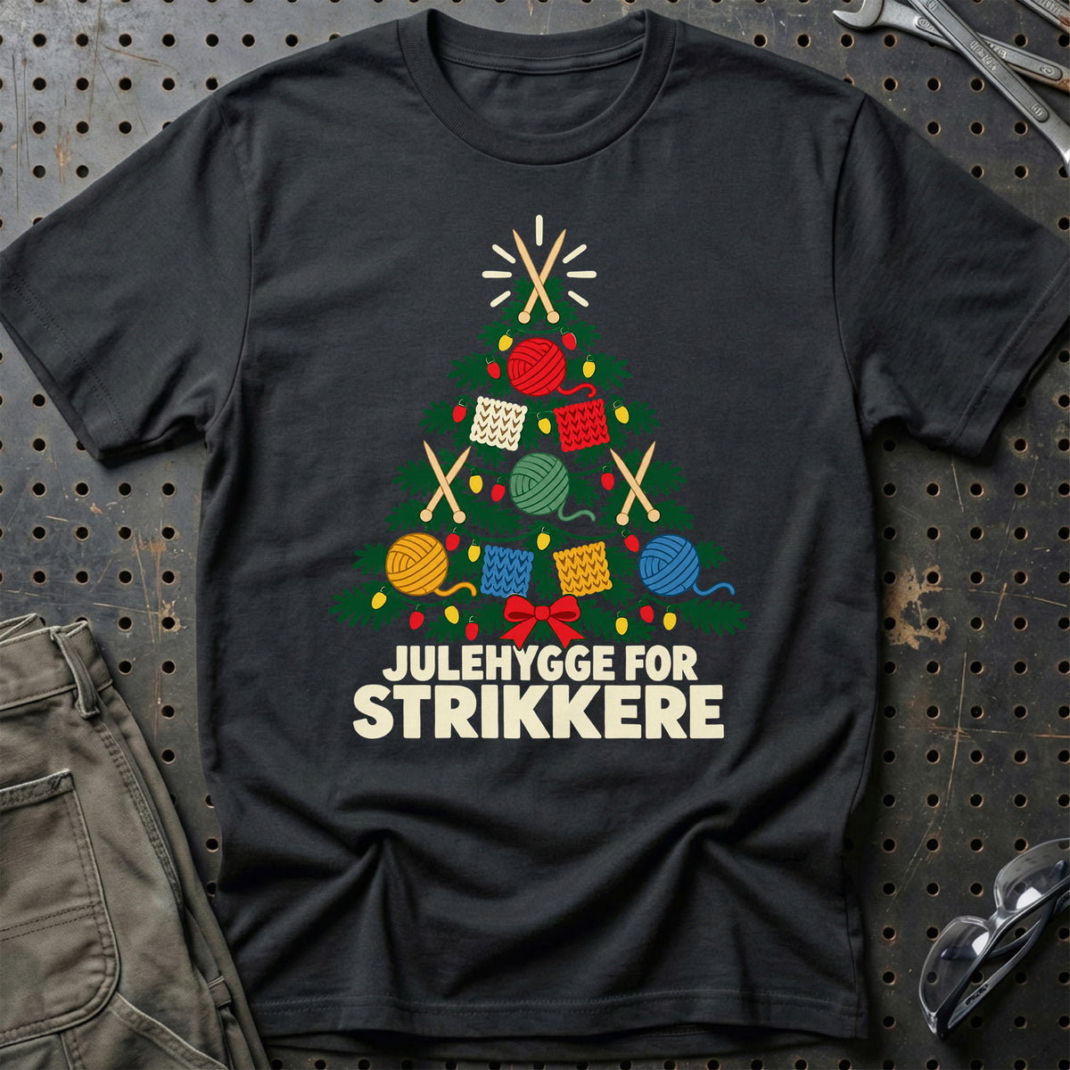 
Julehygge for strikkere – Unisex T-Shirt – Sort