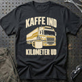 Kaffe ind kilometer ud T-Shirt – Sort