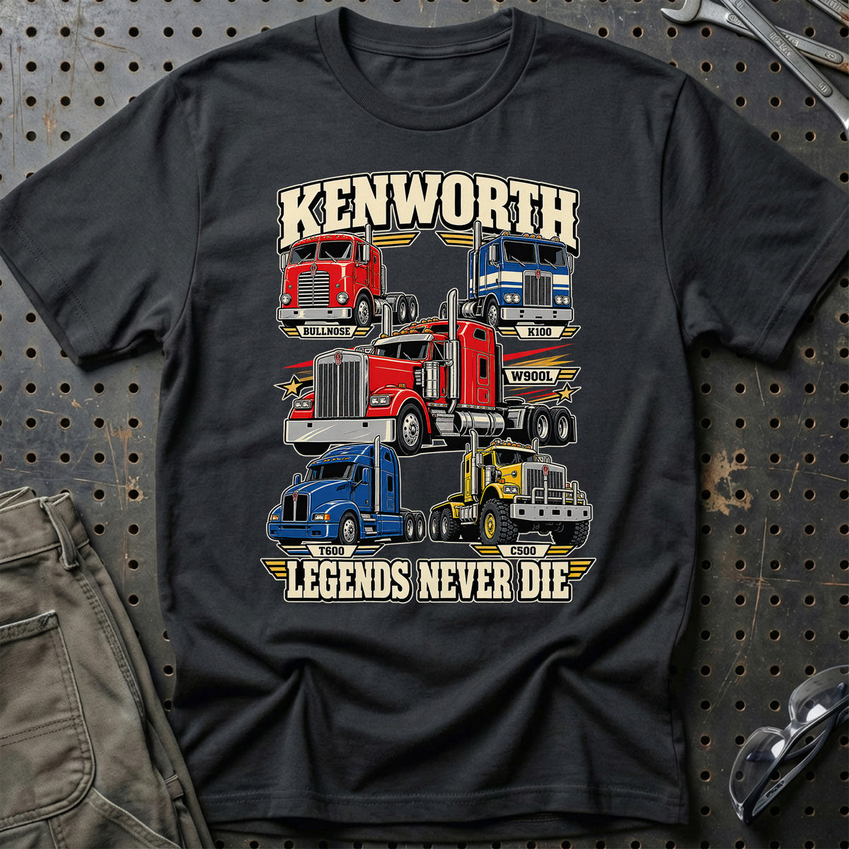 Kenworth Legends Never Die T-Shirt – Sort