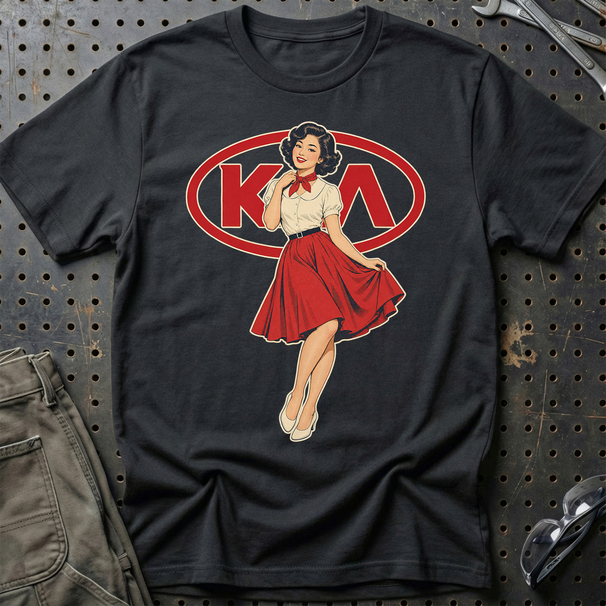 KIA Retro Pinup T-Shirt – Sort